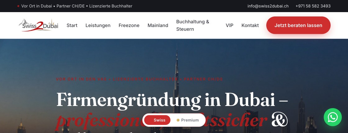 Swiss2Dubai analytics and conversion results